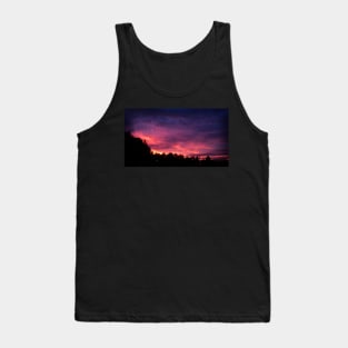 Vibrant Sunset Over Trees Tank Top